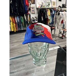 Vintage 90s Logo 7 Interstate Batteries 500 Race Splash Snapback Hat OSFA *RARE*